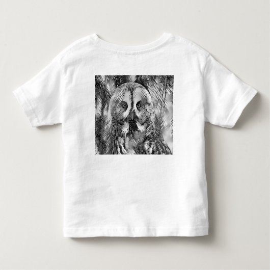 AnimalArtBW_Owl_001 Kinder Shirts (Achterkant)