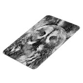 AnimalArtBW_Owl_001 Magneet (Linkerzijde)