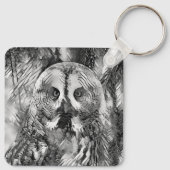 AnimalArtBW_Owl_001 Sleutelhanger (Achterkant)