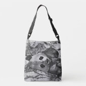AnimalArtBW_Panda_002 Crossbody Tas (Achterkant)
