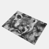 AnimalArtBW_RedPanda_003 Deurmat (Schuin)