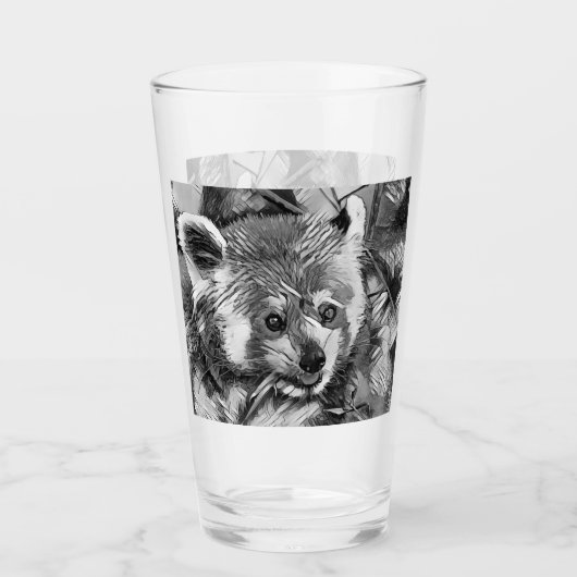 AnimalArtBW_RedPanda_003 Glas (Voorkant)