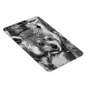 AnimalArtBW_RedPanda_003 Magneet (Rechterzijde)
