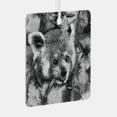 AnimalArtBW_RedPanda_003 Metalen Ornament (Voorkant Rechts)