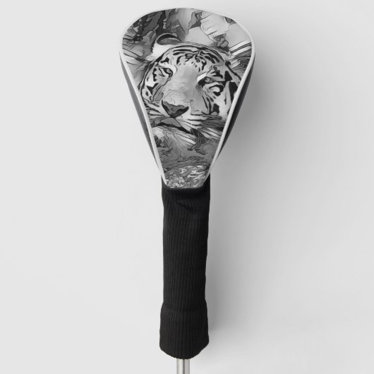 AnimalArtBW_Tiger_002 Golfheadcover (Voorkant)