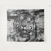 AnimalArtBW_Tiger_004 Wandkleed (Voorkant (horizontaal))