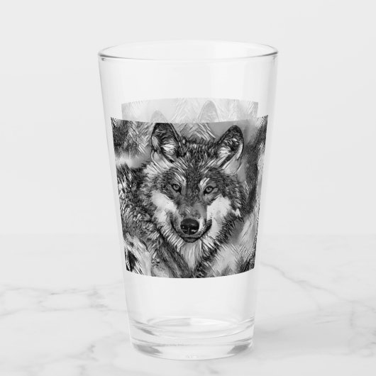 AnimalArtBW_Wolf_001 Glas (Voorkant)