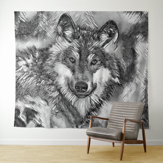 AnimalArtBW_Wolf_001 Wandkleed (In Situ (horizontaal))