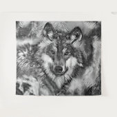 AnimalArtBW_Wolf_001 Wandkleed (Voorkant (horizontaal))