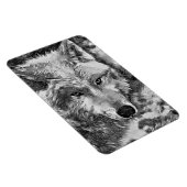 AnimalArtBW_Wolf_002 Magneet (Rechterzijde)