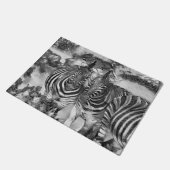 AnimalArtBW_Zebra_012 Deurmat (Schuin)