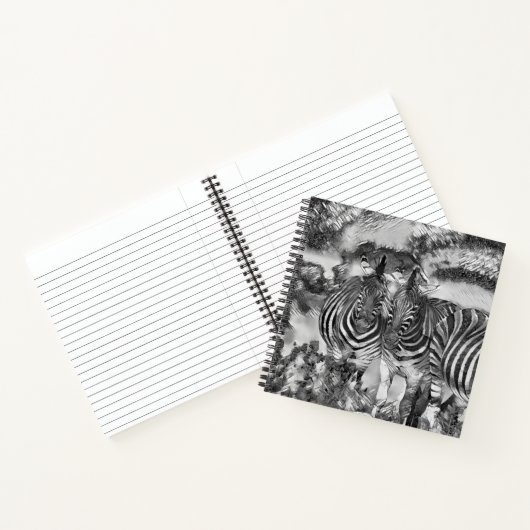 AnimalArtBW_Zebra_012 Notitieboek (Binnen)