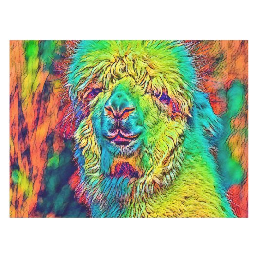 AnimalColor_Alpaca_005 Tafelkleed (Voorkant (Horizontaal))