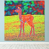 AnimalColor_Antilope_001 Canvas Afdruk (Insitu (Houten vloer))