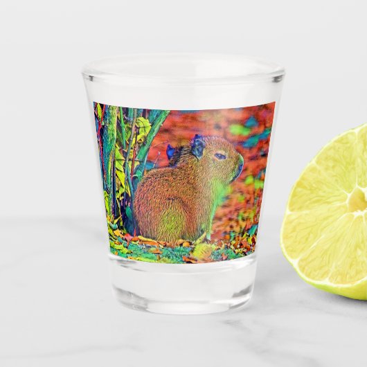 AnimalColor_Capybara_001 Shot Glas (Voorkant)