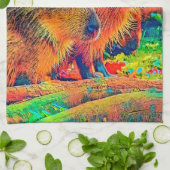 AnimalColor_Capybara_003 Theedoek (Gevouwen)