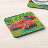 AnimalColor_Capybara_006 Bier Onderzetter (Linkerzijde)