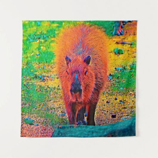 AnimalColor_Capybara_011 Wandkleed (Voorkant)