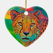 AnimalColor_Cheetah_001 Keramisch Ornament (Achterkant)