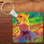 AnimalColor_Cheetah_002 Sleutelhanger (Voorkant)