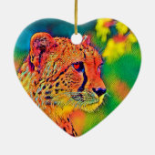 AnimalColor_Cheetah_004 Keramisch Ornament (Achterkant)