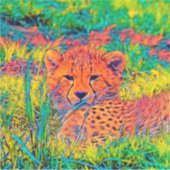 AnimalColor_Cheetah_017 Sticker (Voorkant)