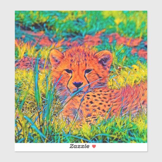 AnimalColor_Cheetah_017 Sticker (Vel)