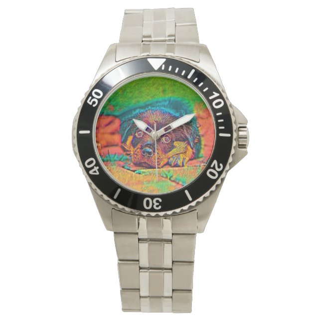 AnimalColor_Dog_002 Horloge (Voorkant)