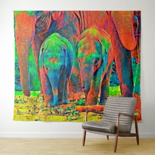 AnimalColor_Elephant_001 Wandkleed