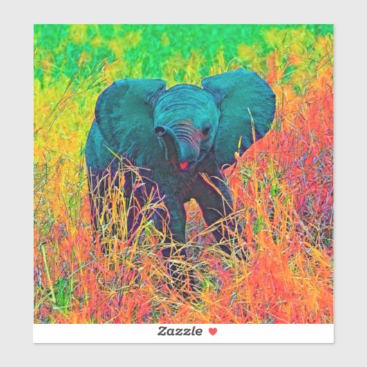 AnimalColor_Elephant_002 Sticker (Vel)
