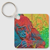 AnimalColor_Gorilla_017 Sleutelhanger (Voorkant)