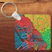 AnimalColor_Gorilla_017 Sleutelhanger (Voorkant)