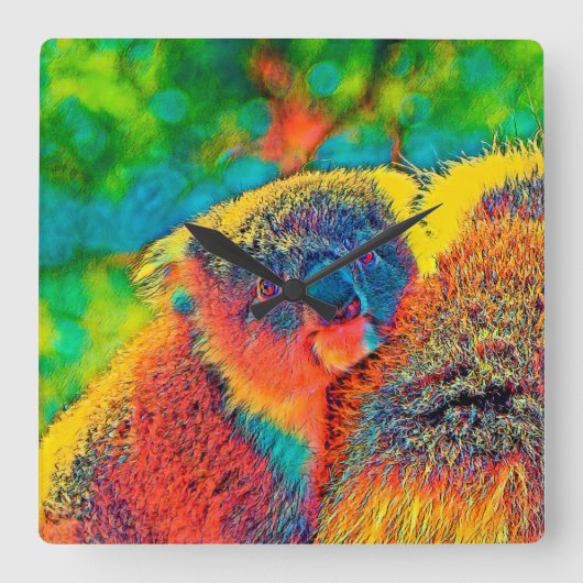 AnimalColor_Koala_001 Vierkante Klok (Voorkant)