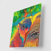 AnimalColor_Koala_001 Vierkante Klok (Hoek)