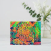 AnimalColor_Lion_002 Briefkaart (Staand voorkant)