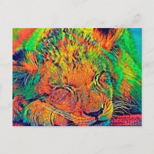 AnimalColor_Lion_002 Briefkaart (Voorkant)