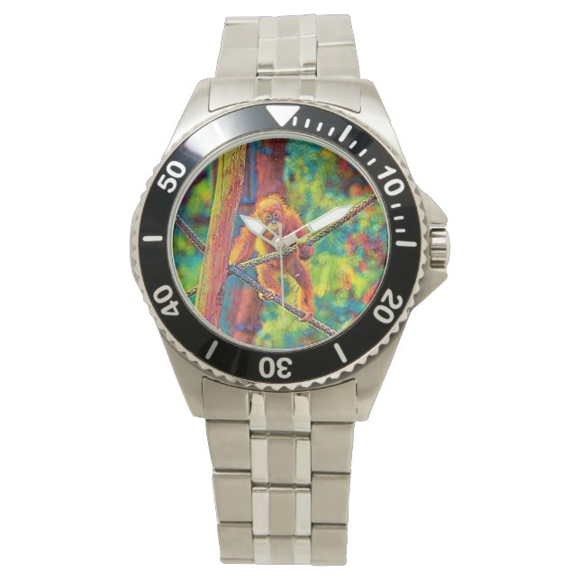 AnimalColor_OrangUtan_014 Horloge (Voorkant)