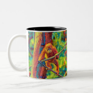 AnimalColor_OrangUtan_014 Tweekleurige Koffiemok
