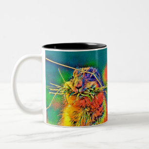 AnimalColor_Prairiedog_004 Tweekleurige Koffiemok