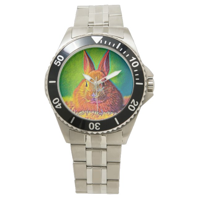 AnimalColor_Rabbit_07 Horloge (Voorkant)
