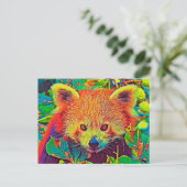 AnimalColor_RedPanda_001 Briefkaart (Staand voorkant)