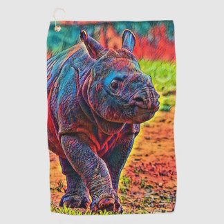 AnimalColor_Rhino_001 Golfhanddoek