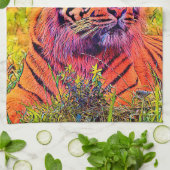 AnimalColor_Tiger_002 Theedoek (Gevouwen)