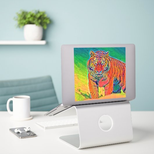 AnimalColor_Tiger_005 Sticker (Laptop op bureau)