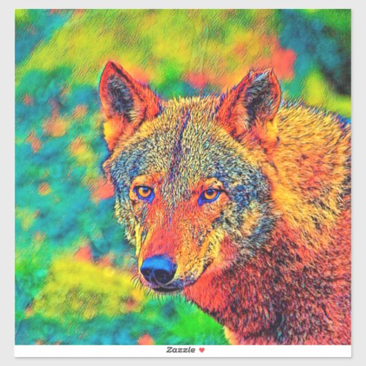 AnimalColor_Wolf_002_by_JAMColors Sticker (Vel)