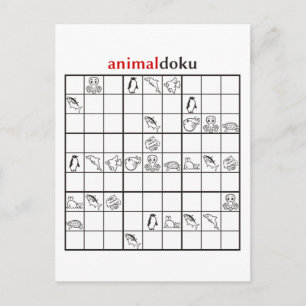 animaldoku aquatisch briefkaart