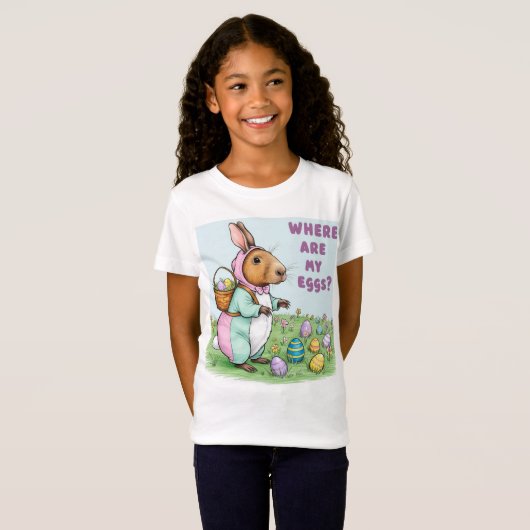Animales adorables – Pascua divertida T-shirt (Voorkant volledig)
