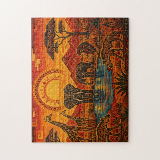Animales en Africa Legpuzzel (Verticaal)