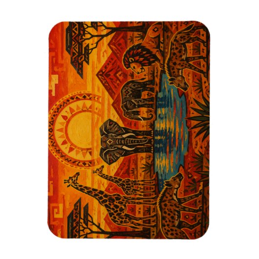 Animales en Africa Magneet (Verticaal)