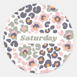 Animalier met Flowers Ronde Sticker